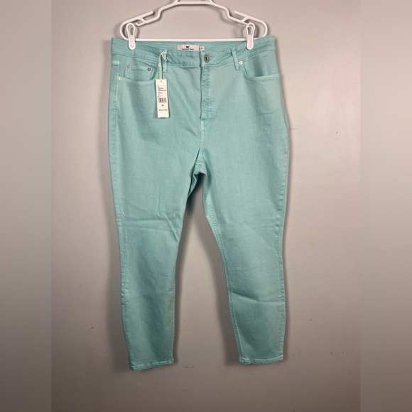 Vineyard Vines Aqua Blue High Rise Skinny Jeans Size 34 new - Picture 1 of 9